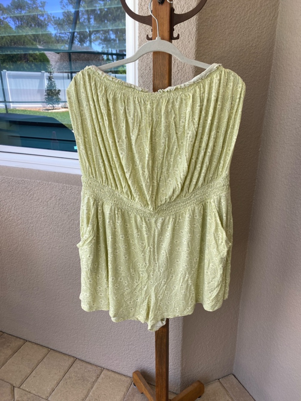 bp Light Lime Strapless Romper